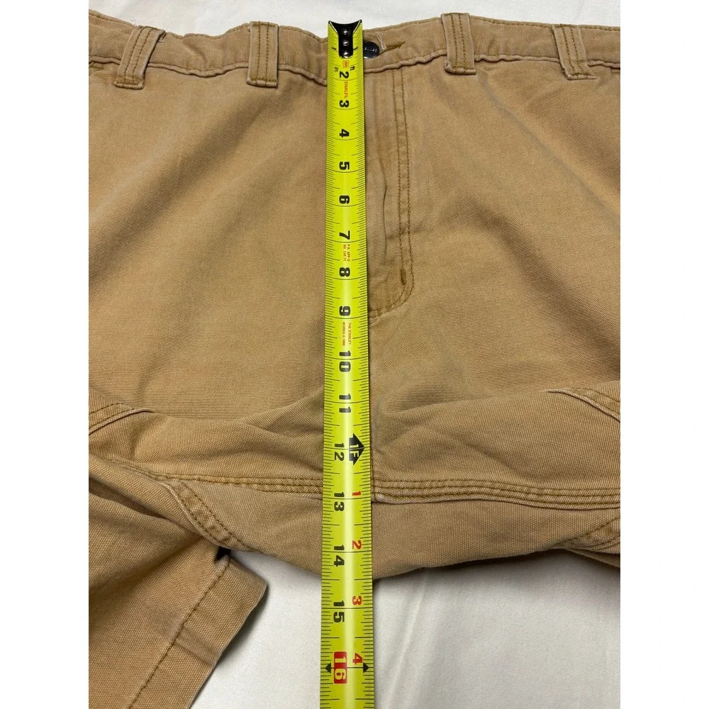 Carhartt Cotton Canvas Pants Men's 44x32 Double Knee Front 102802-918‎ Brown Tan